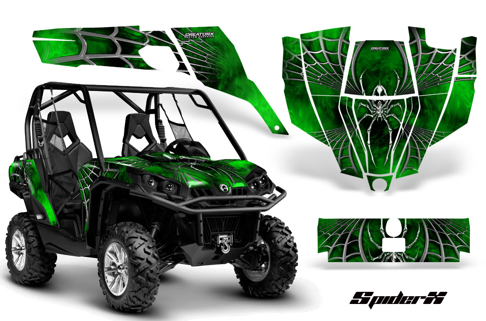 Can-Am Commander Graphics Kit SpiderX Green